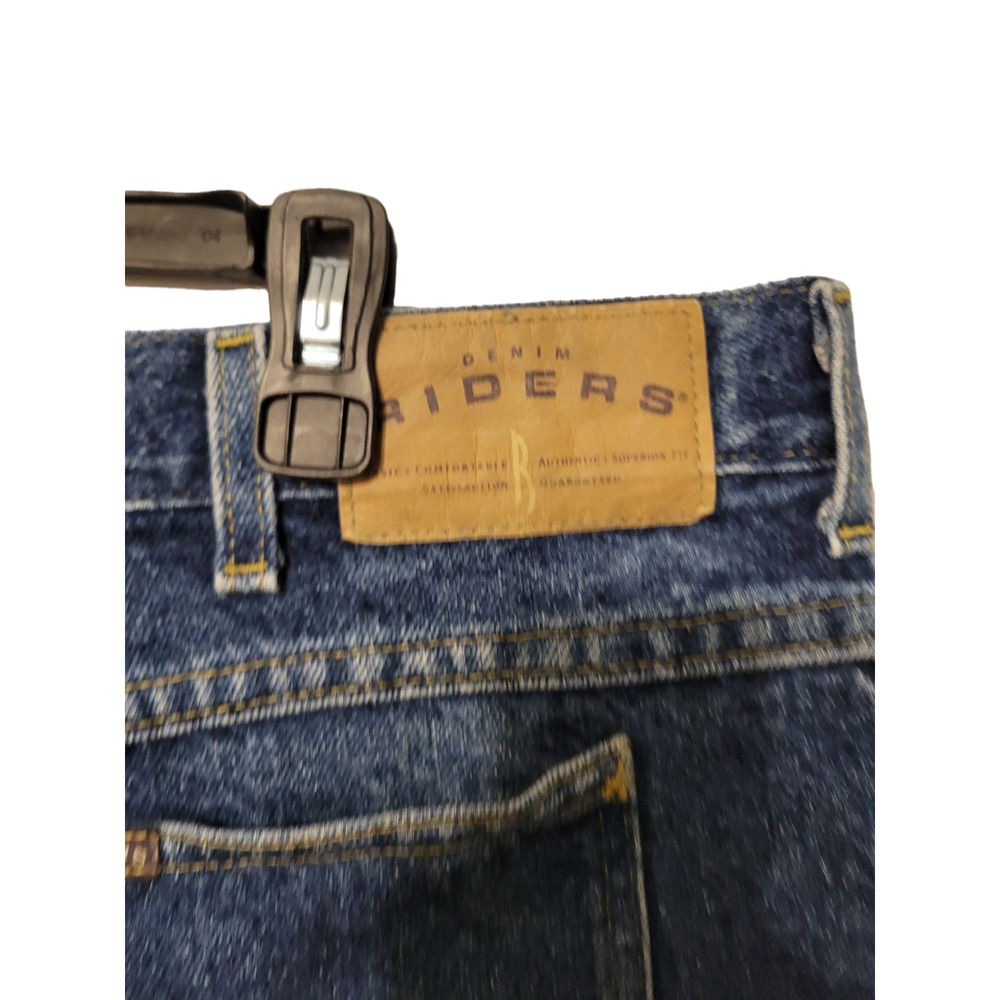 Riders Blue Denim Straight Leg High Rise Medium Wash Zip Fly Men's Jeans Size 36 - Picture 3 of 7